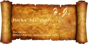 Harka József névjegykártya